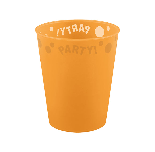 Productos semitransparentes reutilizables para fiestas Vaso semitransparente reutilizable para fiestas 250Ml Naranja 1St