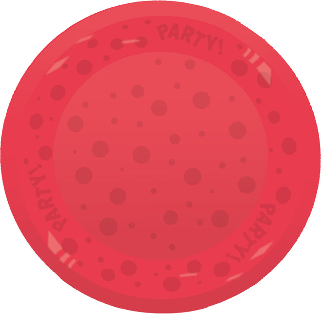 Fiesta Reutilizable Productos Semitransparentes Fiesta Reutilizable Plato Semitransparente 21Cm Rojo 1St