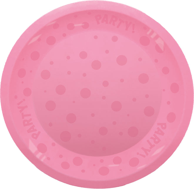 Fiesta Reutilizable Productos Semitransparentes Fiesta Reutilizable Plato Semitransparente 21Cm Rosa 1St