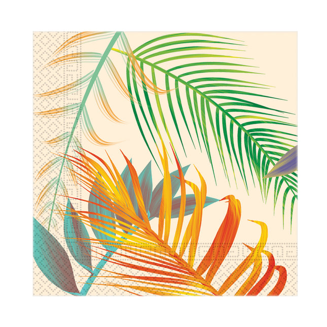 Servilletas de Papel de 3 Capas Servilletas de Papel de 3 Capas 25X25Cm Hojas Tropicales 20pcs