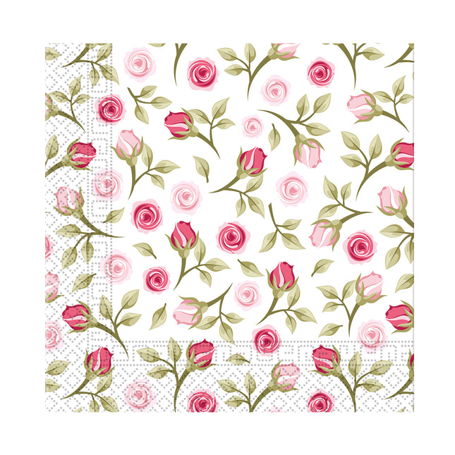Servilletas de Papel de 3 Capas Servilletas de Papel de 3 Capas 25X25Cm Romantic Roses 20pcs