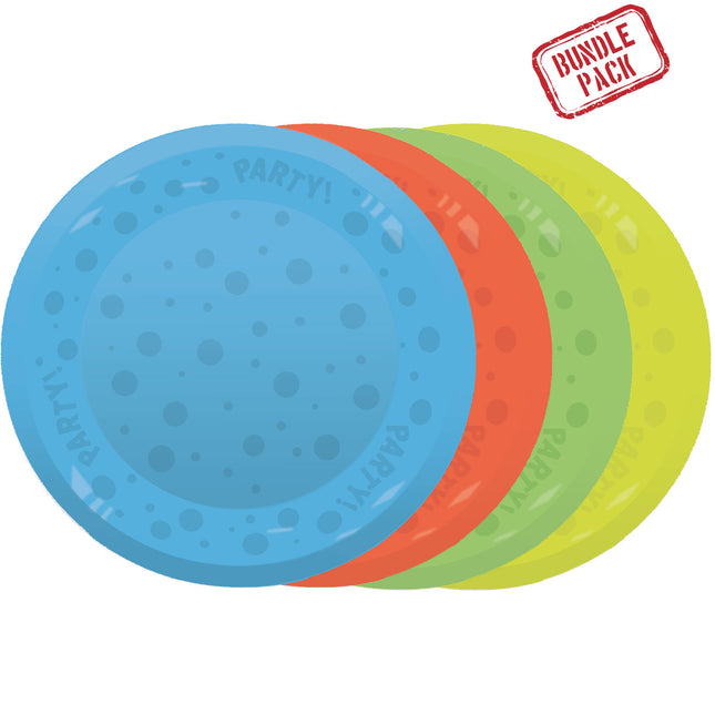 Platos Fiesta Azul Amarillo 21cm 4uds