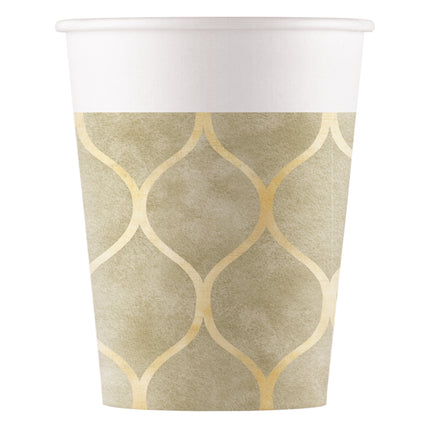 Taza Oro Blanco 200ml 8ud