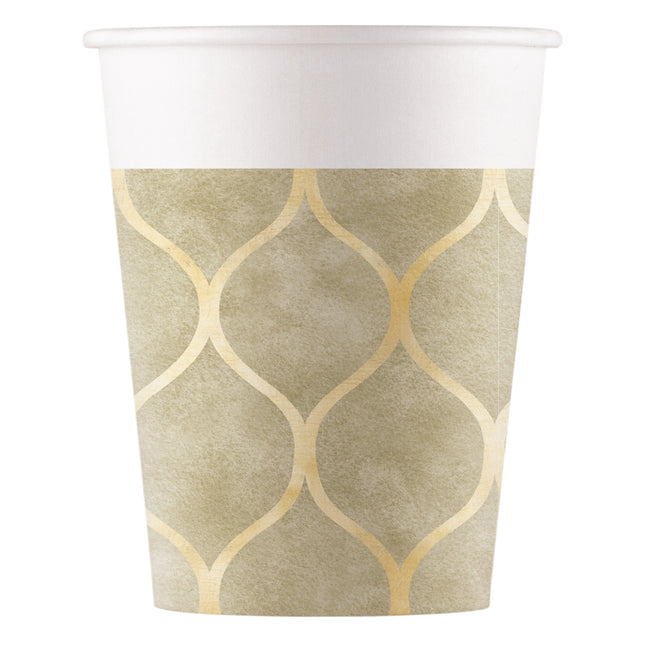 Taza Oro Blanco 200ml 8ud