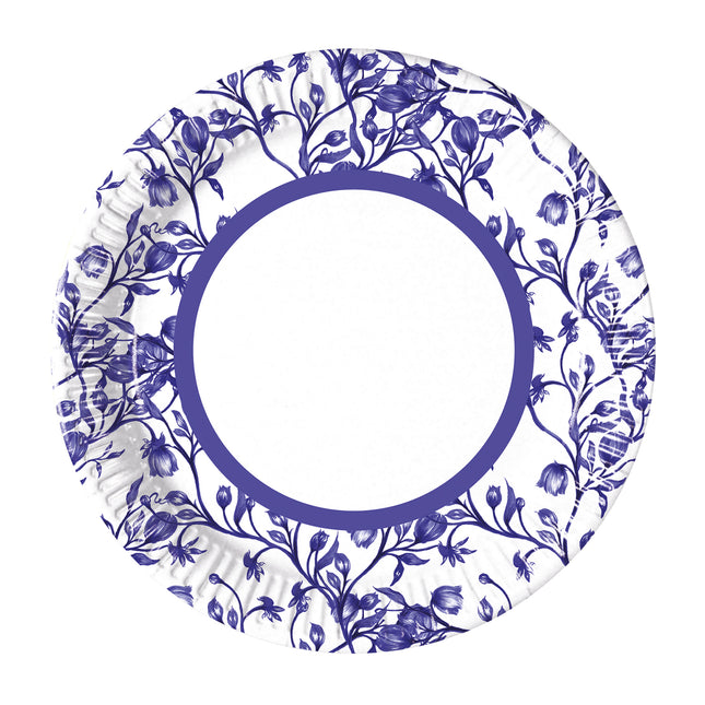Everyday Designs Platos de Papel de Porcelana Azul Fsc Next Generation Mediano 20Cm 8St