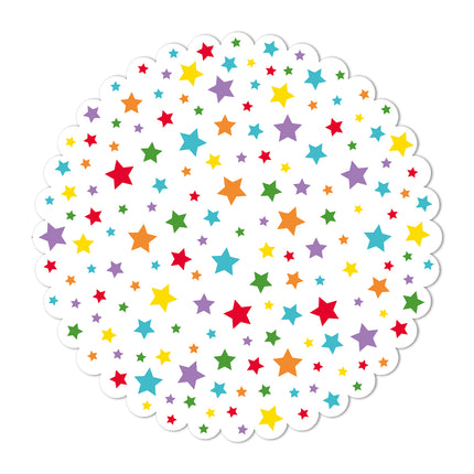 Estrellas de colores para platos de tarta