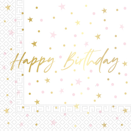 Velas de Cumpleaños Fsc Servilletas de Papel de Dos Capas 33X33Cm 20St