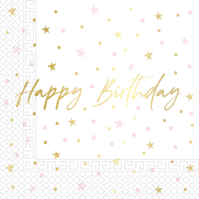 Velas de Cumpleaños Fsc Servilletas de Papel de Dos Capas 33X33Cm 20St