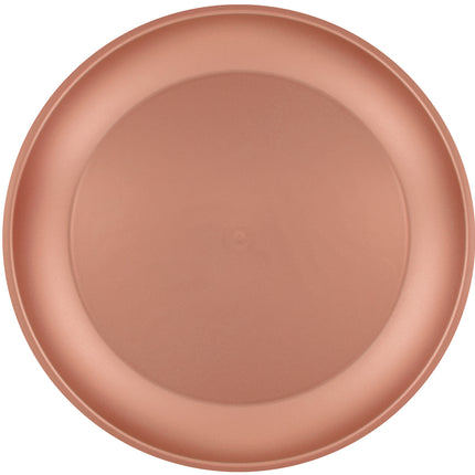 Platos de Plástico Oro Rosa 21cm 4uds