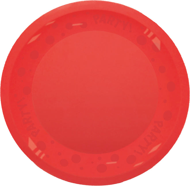 Plato Reutilizable Fiesta Colores Brillantes Plato Reutilizable Fiesta 21Cm Rojo Brillante 1St