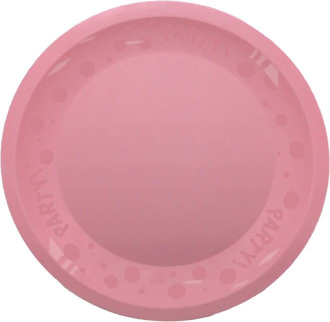 Plato Reutilizable Fiesta Colores Pastel 21Cm Rosa Pastel 1St