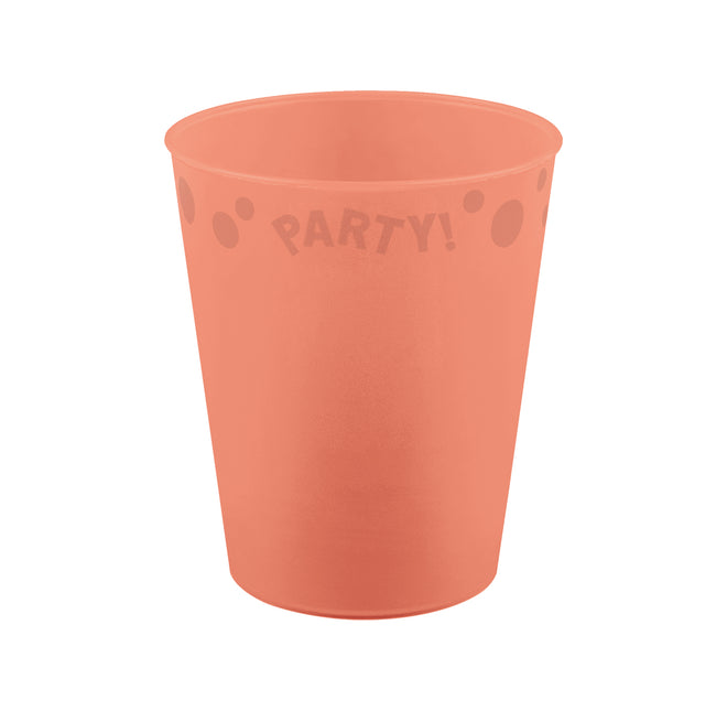 Vaso Reutilizable Fiesta Colores Pastel 250Ml Salmón Pastel 1St.