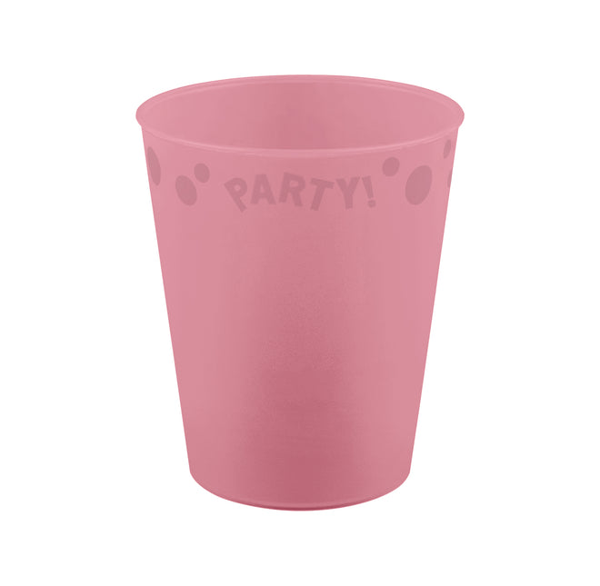 Vaso Reutilizable Fiesta Colores Pastel 250Ml Rosa Pastel 1St.