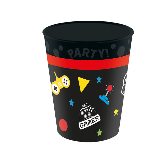 Vasos de fiesta reutilizables Gaming Party 250Ml 4St