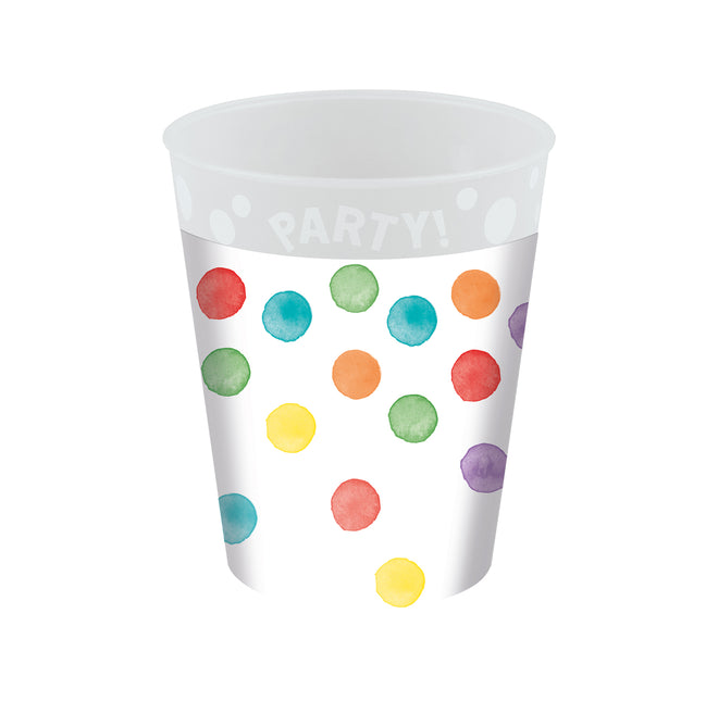 Vasos Puntos de Pintura 250ml 4uds
