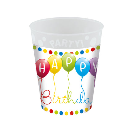 Taza Feliz Cumpleaños 250ml 4uds