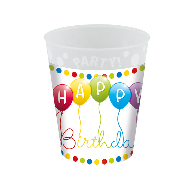 Taza Feliz Cumpleaños 250ml 4uds