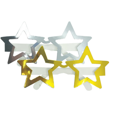 Gafas Oro Plata Estrellas 4pcs