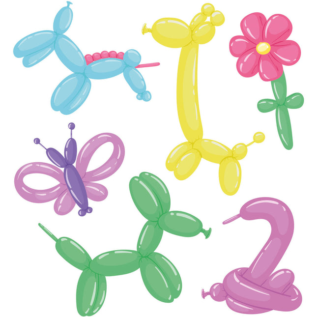 Globos de colores para modelar formas 25 unid