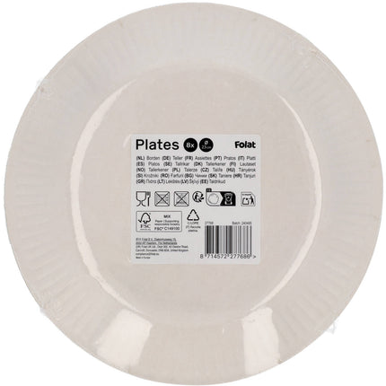 Platos de colores 23cm 8ud