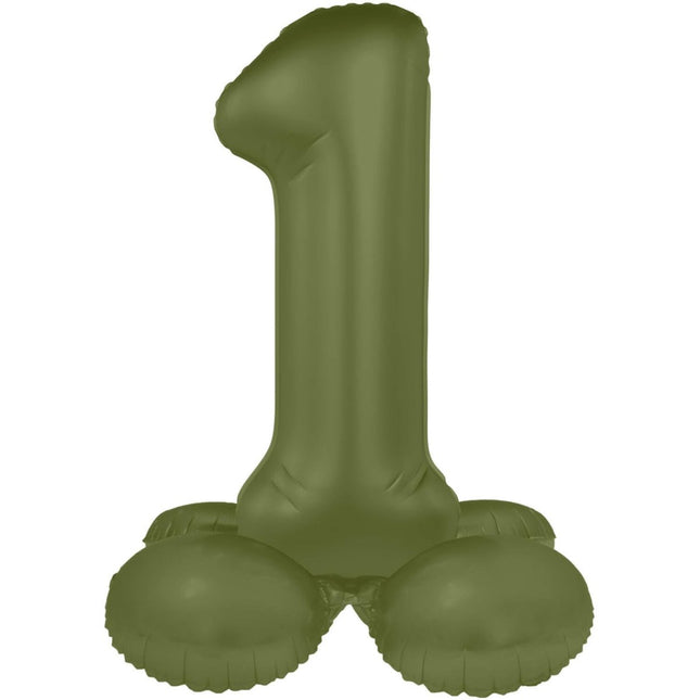 1 Jaar Cijfer Ballon Groen Mat 72cm van Folat koop je bij Partywinkel