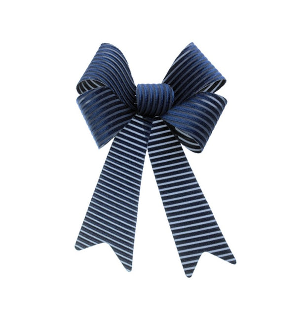 Lazo de terciopelo de pana azul marino 22,9 cm x 39,1 cm