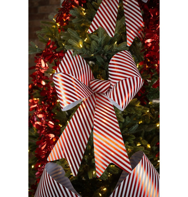 Lazo de PVC con rayas de caramelo 50,8 cm x 66 cm