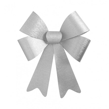 Lazo Plata Purpurina Rayas 50cm