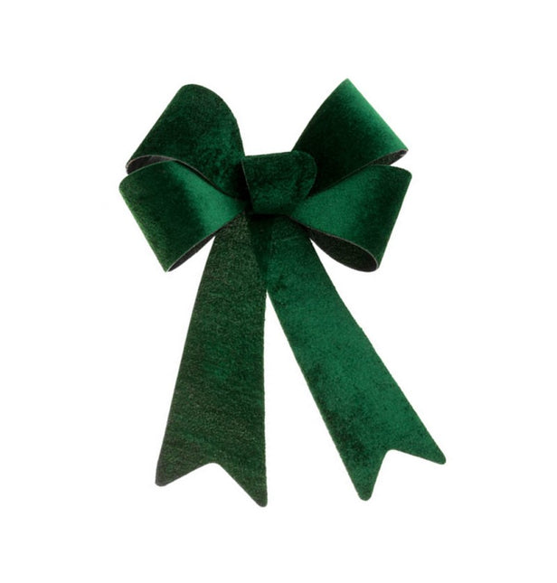 Lazo de terciopelo verde oscuro 22,9CM X 39,1CM
