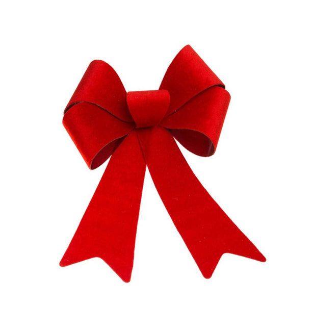 Lazo de terciopelo rojo 22,9CM X 39,1CM