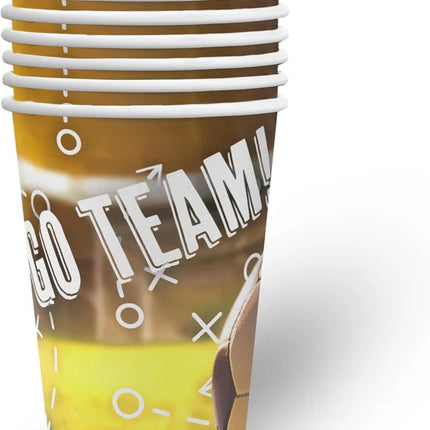 Vasos de fútbol «Goal», 250 ml, 8 unidades