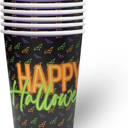 Vasos de Halloween «Neon», 250 ml, 8 unidades