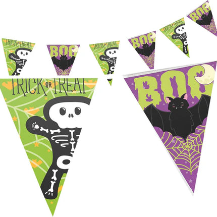 Guirnalda de Halloween morada y verde «Trick or Treat», 4 m
