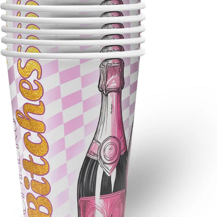 Vasos para despedida de soltero, rosa, 250 ml, 8 unidades