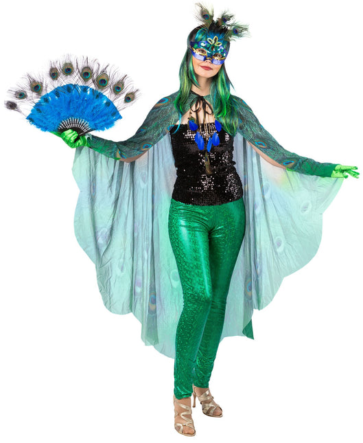 Disfraz de pavo real de color