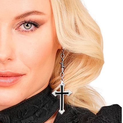PENDIENTES CRUZ NEGRA
