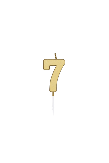 7 velas doradas metalizadas de 4,5 cm