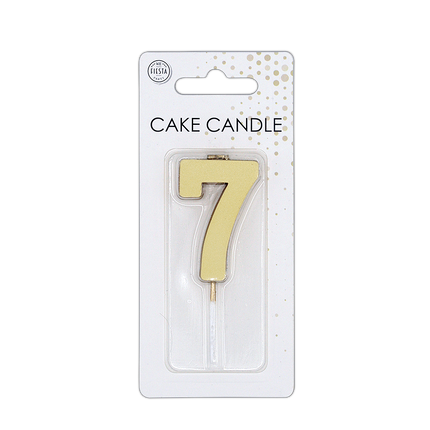 7 velas doradas metalizadas de 4,5 cm