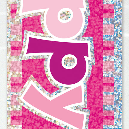 Banderola Feliz 1er Cumpleaños Rosa 3.65m