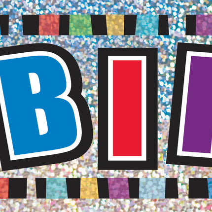 Cinta de Barrera Feliz Cumpleaños Coloreada 3,65 m