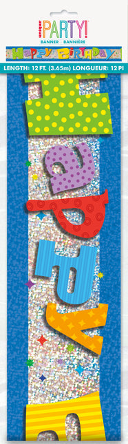 Pancarta Prisma de Cumpleaños, 3,5 m