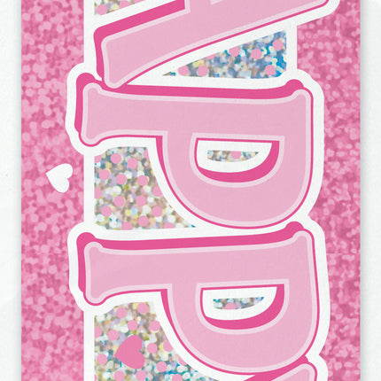 Banderola Rosa Feliz Bautizo 3.65m