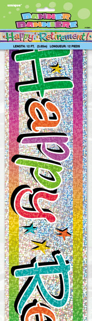 Pancarta Prisma Feliz Jubilación, 3,5 m