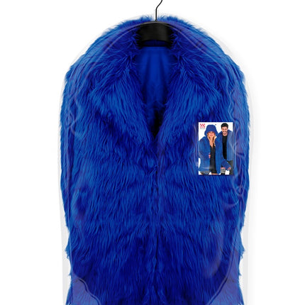 Abrigo de piel Peluche Azul