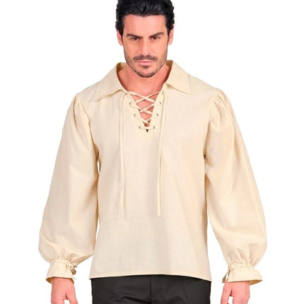 CAMISETA BEIGE DE ESTILO HISTÓRICO