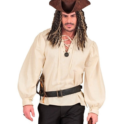 CAMISETA BEIGE DE ESTILO HISTÓRICO