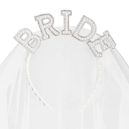 Velo de novia para mujer, blanco