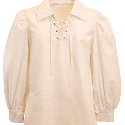 CAMISETA BEIGE DE ESTILO HISTÓRICO