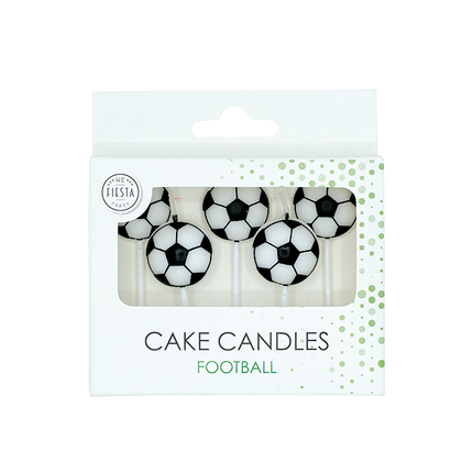 Velas de fútbol, 4 cm, 5 unidades