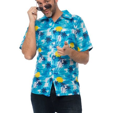 Camisa Hawaiana Azul